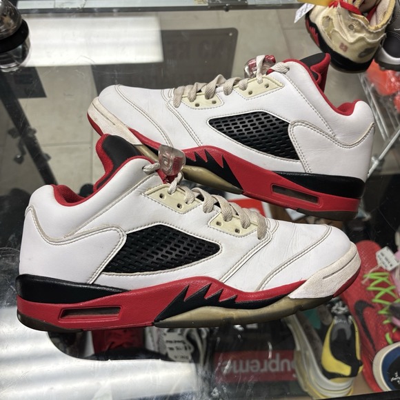 Air Jordan 5 Retro Low "Fire Red" Men's Size 8 Pre-owned Sneakers 819171-101 - Picture 1 of 7